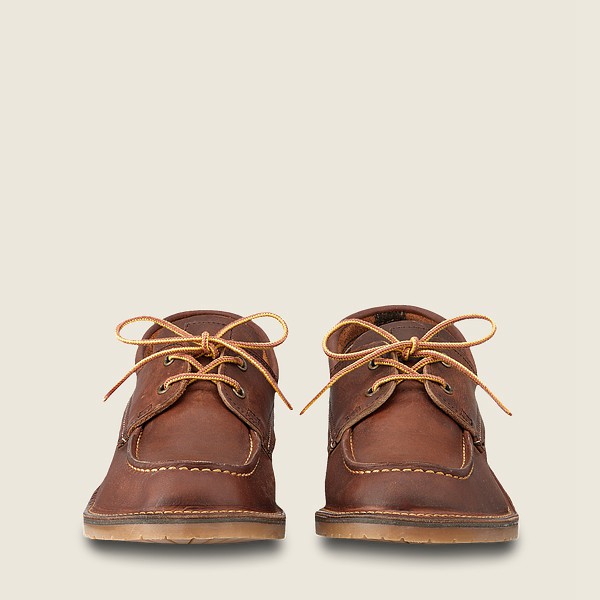 Red Wing Oxford Brown - Mens Weekender Camp Moc -r Rough & Tough Leather - 6517-ZTIJM